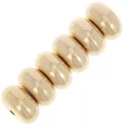 Cuentas redondas 12x7 mm en acrílico metálico CCB - Dorado x10