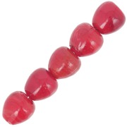 Cuentas manzana de cristal 10 mm - Rojo x6|raw }}