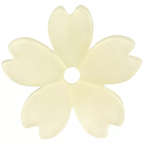 Flor acrílica de 11 mm - Amarillo claro x1