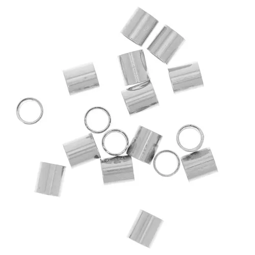 Tubos para aplastar 3,5x4 mm Plateado x50