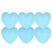 Molde de silicona para hacer corazones en resina epoxi y polvo cerámico x1