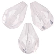 Cuentas en forma de pera facetadas de 7x5 mm - Cristal x25