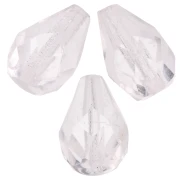 Cuentas en forma de pera facetadas de 7x5 mm - Cristal x25