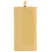 Colgante 21x10 mm Rueda de la Fortuna Cartas del Tarot - Acero Inoxidable Dorado 316L x1