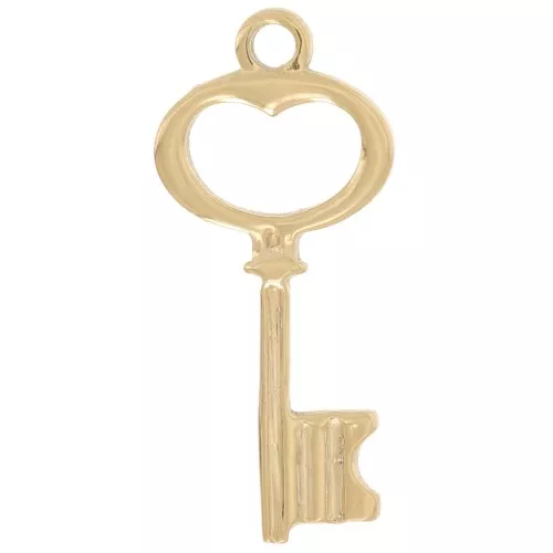 Llavero antiguo 24x11 mm - Acero inoxidable 304L dorado x1