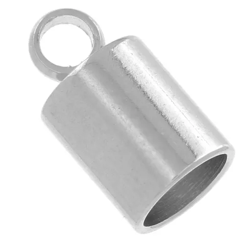 Terminales cilíndricos para cordón 4 mm Acero inox x4