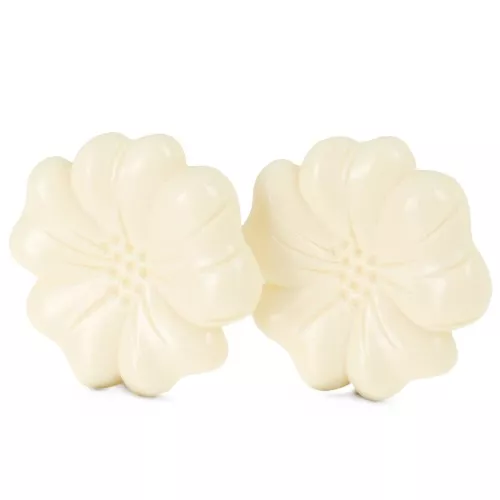 Pendientes flor de resina opaca 48 mm - Crudo x2