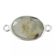 Separador 2 anillas 21 mm Plata 925/Labradorite