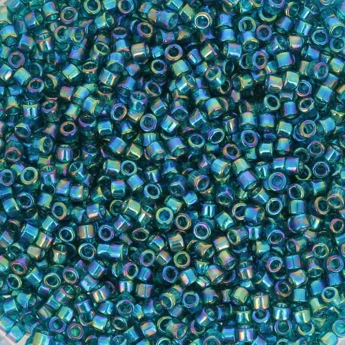 Toho Aiko 11/0 1.6 mm TA01167BD - Transparent Teal Rainbow x4g