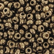 Preciosa: cuentas de Rocalla 9/0, 2,5 mm - Bronce dorado, 20 g