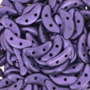 Czechmates Crescent 2 agujeros 3x10 mm - Purple Metallic Suede x5g