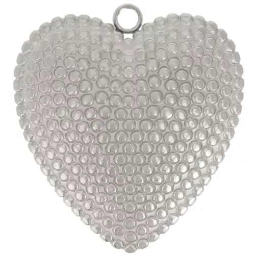 Colgantes en forma de corazón 19x18 mm - acero inoxidable 304L x2