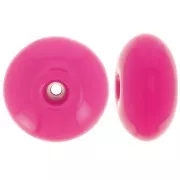 Perla redonda 18x9 mm en resina opaca - Magenta x1
