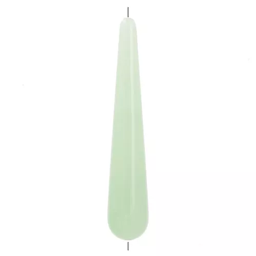 Cuenta pera en resina translúcida 38x7 mm - Liquen jaspeado x1