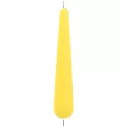 Cuenta de resina opaca pera 38x7 mm - Amarillo sol x1