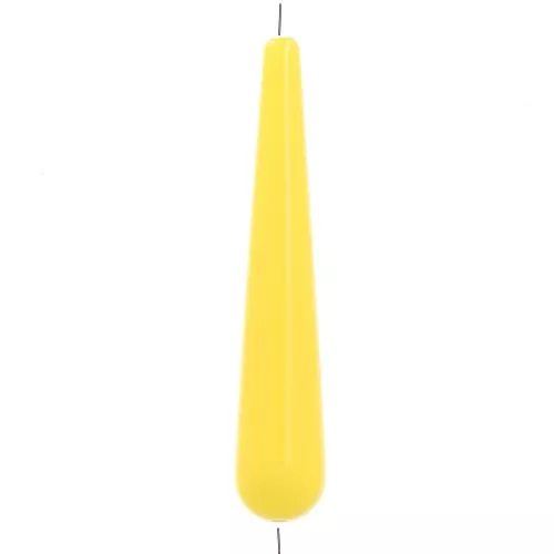 Cuenta de resina opaca pera 38x7 mm - Amarillo sol x1