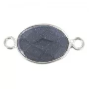 Separador 2 anillas 17x12 mm Blue Sand/rodiado