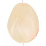 Cuenta plana irregular 25x20 mm en resina translúcida - Beige - Rosado jaspeado x1