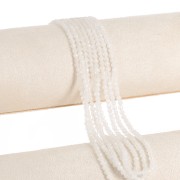 Cuentas redondas facettées 3 mm piedra preciosa - Piedra de luna x39cm