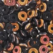 O Bead 4 mm Jet Sunset x5g