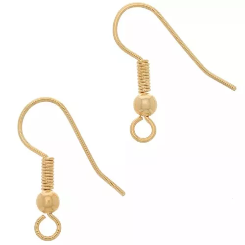 Ganchos esféricos dorados de 19 mm x100