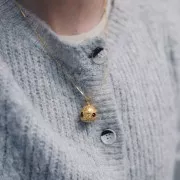 Colgante Étnico 21x16mm CZ y Gema - Oro Fino - Cornalina - Amatista