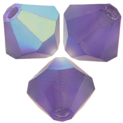 Cuentas tupis Preciosa - Arandela Bead 5 mm - Tanzanita profunda AB mate x12