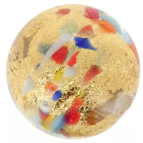 Redonda Murano 8 mm hoja de oro Arlequín