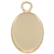 Colgante ovalado para cabujón con base plana 10x8 mm - Gold filled (oro laminado) x1|raw }}