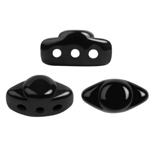 Cuentas de cristal Volos® de Puca® 4x8 mm - Jet x10g