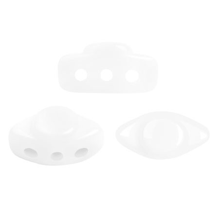 Cuentas de cristal Volos® de Puca® 4x8 mm - Opaque White x10g