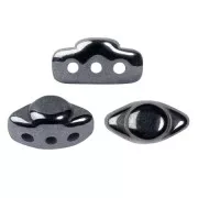 Cuentas de cristal Volos® de Puca® 4x8 mm - Jet Hematite x10g