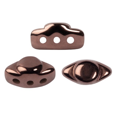 Cuentas de cristal Volos® de Puca® 4x8 mm - Dark Bronze x10g