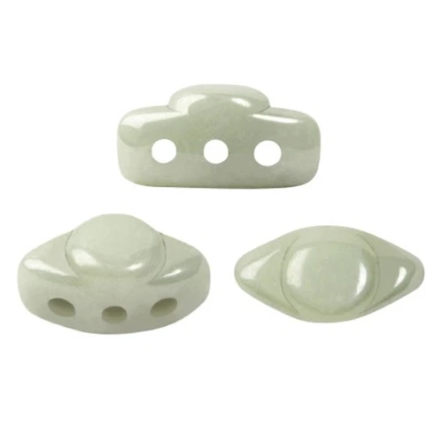 Cuentas de cristal Volos® de Puca® 4x8 mm - Opaque Light Green Ceramic Look x10g
