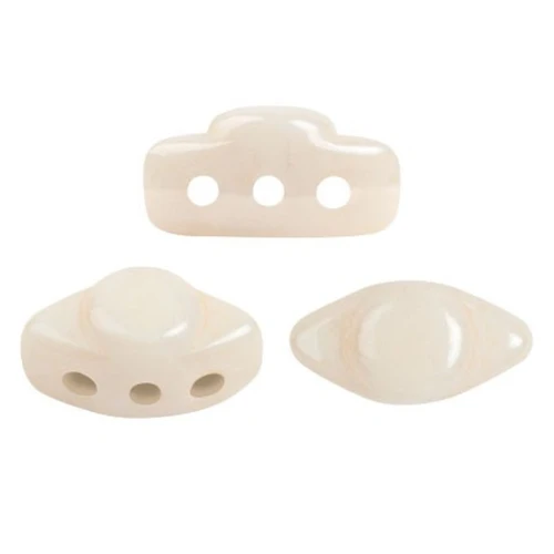 Cuentas de vidrio Volos® by Puca® 4x8 mm - Opaque Beige Ceramic Look x10g
