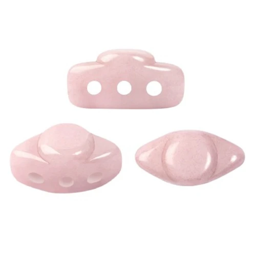 Cuentas de vidrio Volos® by Puca® 4x8 mm - Opaque Light Rose Ceramic Look x10g