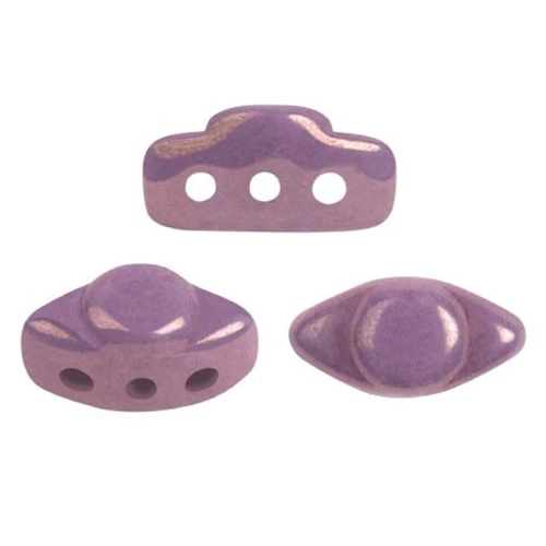 Perlas de vidrio Volos® by Puca® 4x8 mm Opaque Mix Amethyst Gold Ceramic Look x10g