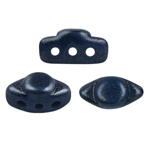 Cuentas de cristal Volos® de Puca® 4x8 mm - Dark Blue Metallic Mat x10g