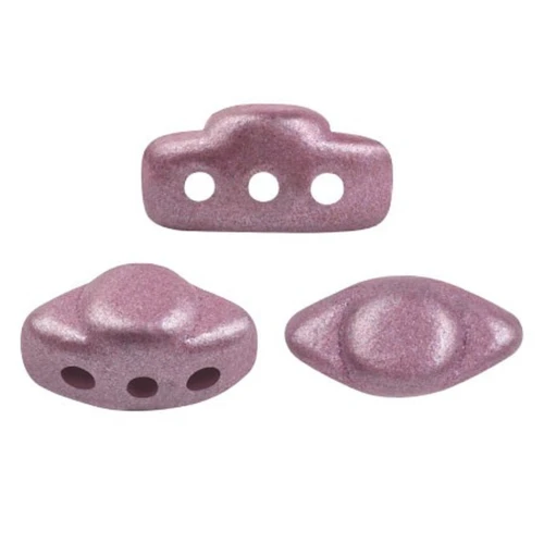 Cuentas de cristal Volos® de Puca® 4x8 mm - Dark Plum Metallic Mat x10g