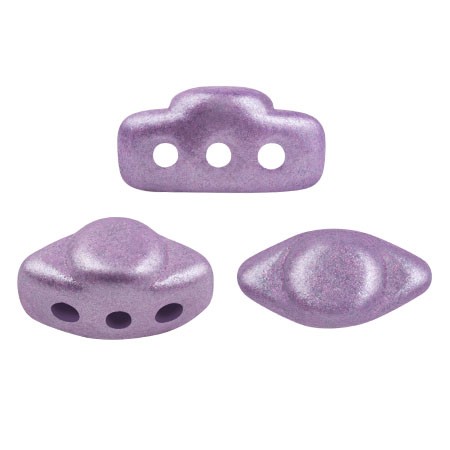 Cuentas de cristal Volos® de Puca® 4x8 mm - Purple Metallic Mat x10g