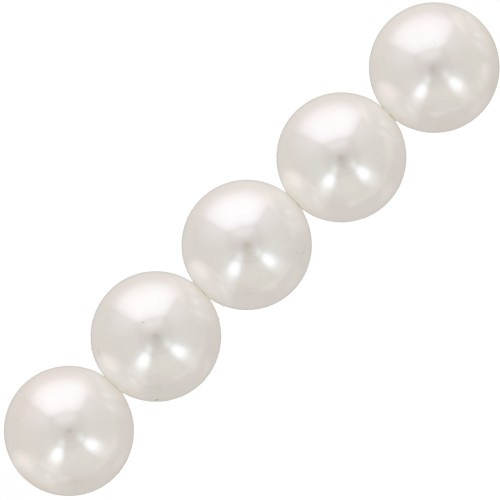 Cuentas de perlas Aurora 5810 14 mm - Crystal White Pearl x10