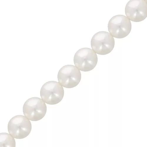 Cuentas de perlas Aurora 5810 8 mm - Crystal White Pearl x38cm