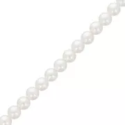 Cuentas de perlas Aurora 5810 5 mm - Crystal White Pearl x49cm