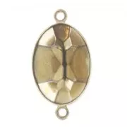 Engaste para pegar PureCrystal 4120 ovalado 14x10 mm bronce 2 anillas