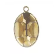 Engaste para pegar PureCrystal 4120 ovalado 18x13 mm bronce 1 anilla