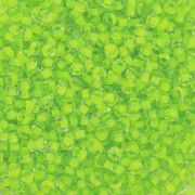 Cuentas de Rocalla Preciosa 11/0 de 2 mm - Terra Intensive - Verde lima rayado x 20 g