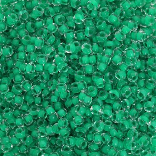 Cuentas de Rocalla Preciosa 11/0 2 mm - Terra Intensive - Sea Green Lined x20 g