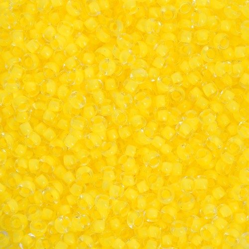 Cuentas de Rocalla Preciosa 11/0 2 mm - Terra Intensive - Yellow Lined x20 g