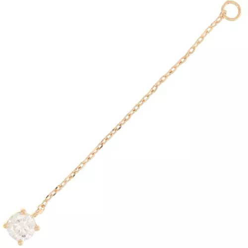 Cadena colgante 43x4 mm con óxido de circonio - Chapado en oro 3 micras x1