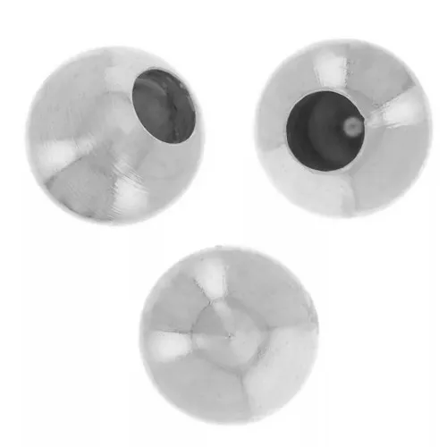 Tapones esféricos para cordón de 1,5 mm - Plata x20